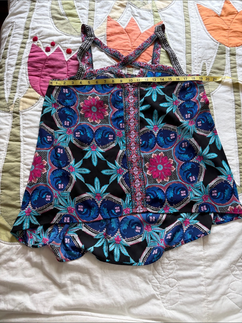Nicole Miller Boho Crisscross Tank Top - Picture 5 of 7